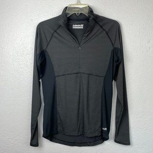 Avalanche Women's 1/2 Zip Charcoal Striped Athletic Pullover - Size M